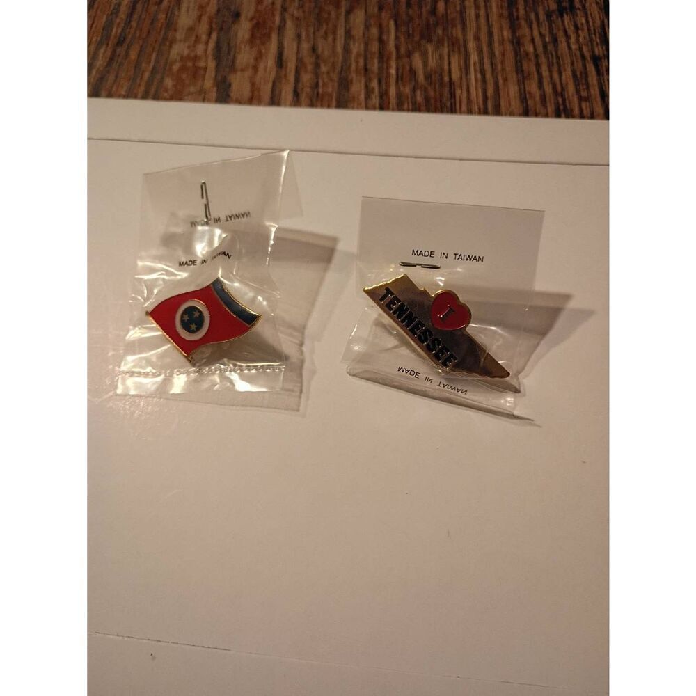 Tennessee State Pin Lot Enamel Hat Lapel Pins Souvenir Set 2pc NEW